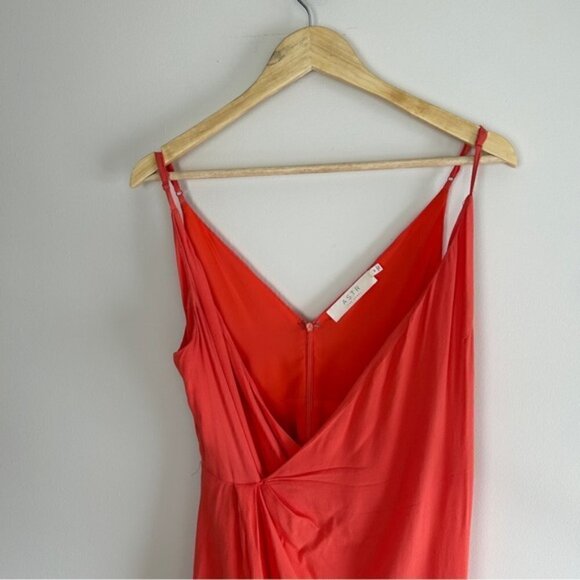Astr The Label Revolve Coral Pink Penelope Sleeveless Wrap Maxi Dress - Picture 6 of 7